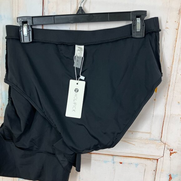 Holipick High Waist Swim Skirt w/Built In Brief, Black Women's Size L NWT - Picture 5 of 7
